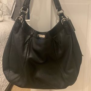 Like new leather black Coach purse